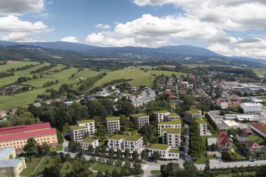 Bydlení v Krkonoších – Pod Slunečným vrchem – pohled z ptačí perspektivy